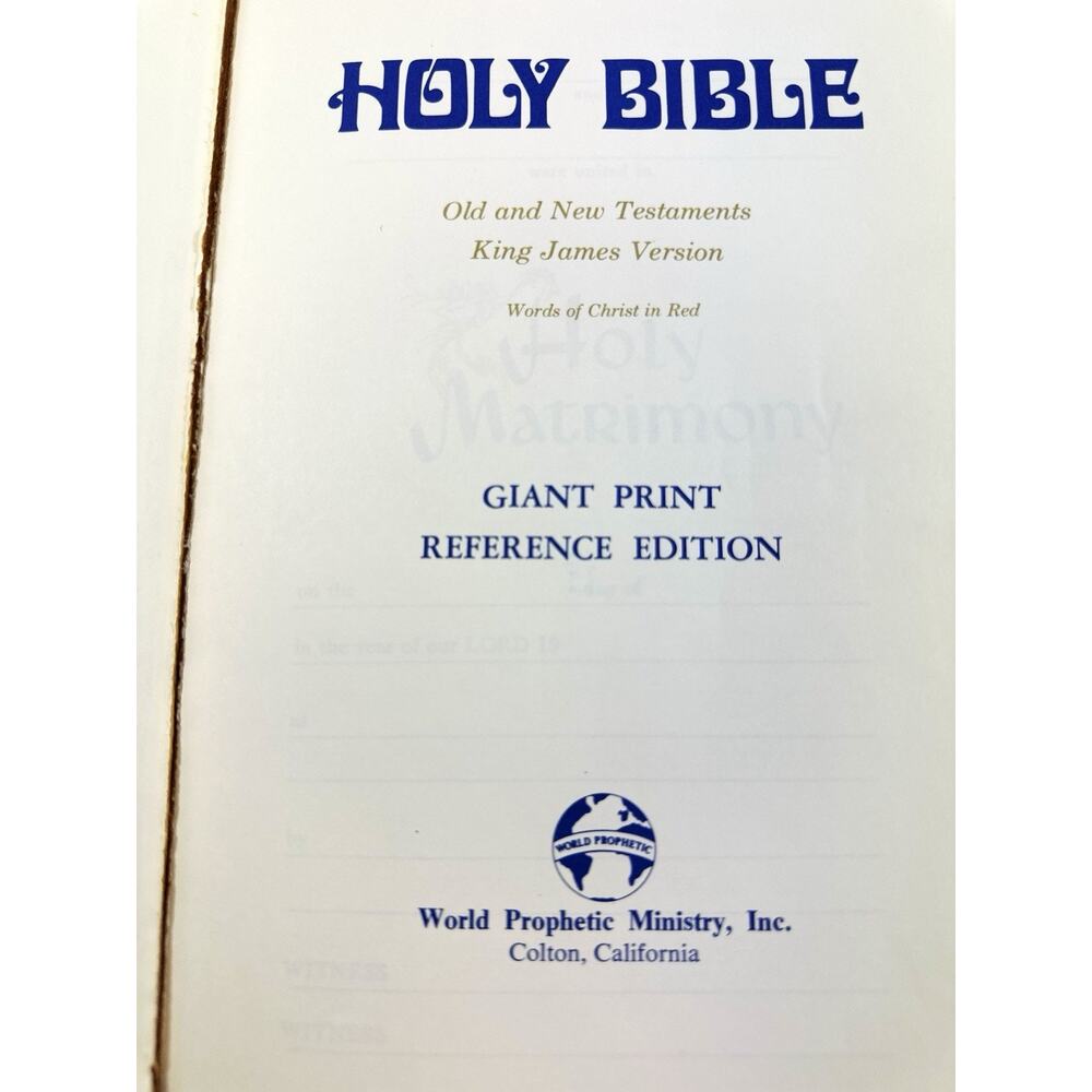 World Prophetic KJV Holy Bible Giant Print Reference Edition Red Letter 1977 - Picture 6 of 10
